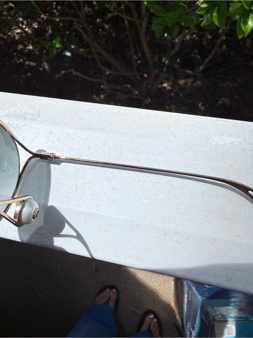 Gucci Gold Wireframe Pearl Sunglasses - Picture 8 of 11